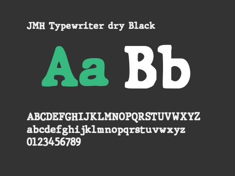 JMH Typewriter dry Black