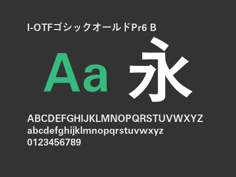 I-OTFゴシックオールドPr6 B