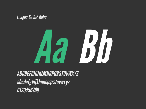 League Gothic Italic