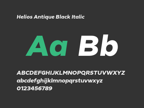 Helios Antique Black Italic