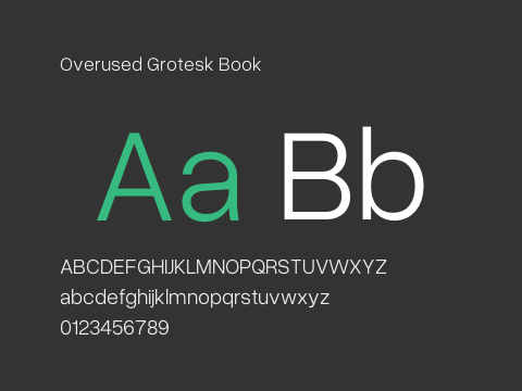 Overused Grotesk Book