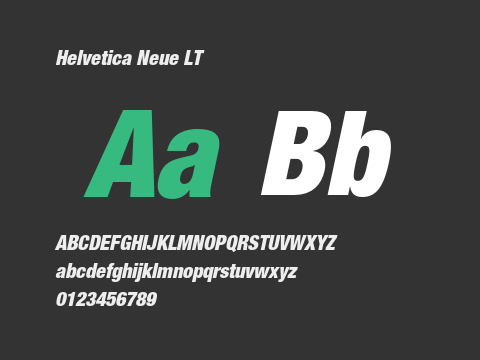 Helvetica Neue LT