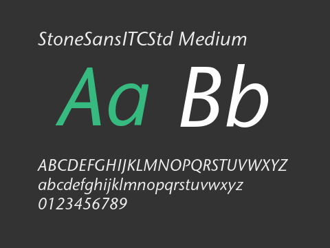 StoneSansITCStd Medium