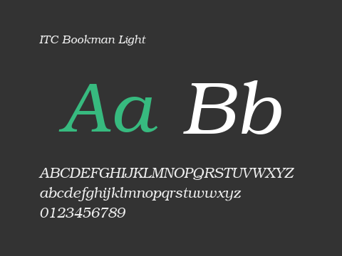 ITC Bookman Light