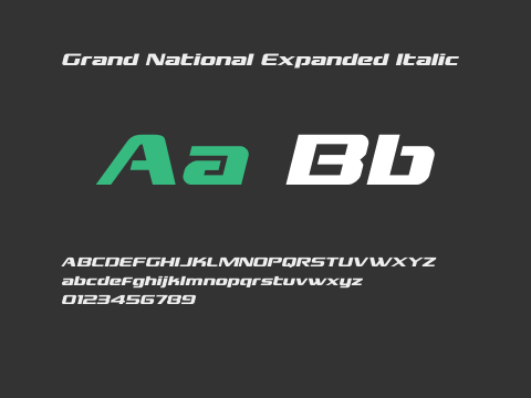 Grand National Expanded Italic