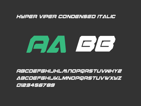 Hyper Viper Condensed Italic