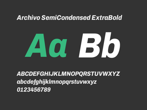 Archivo SemiCondensed ExtraBold