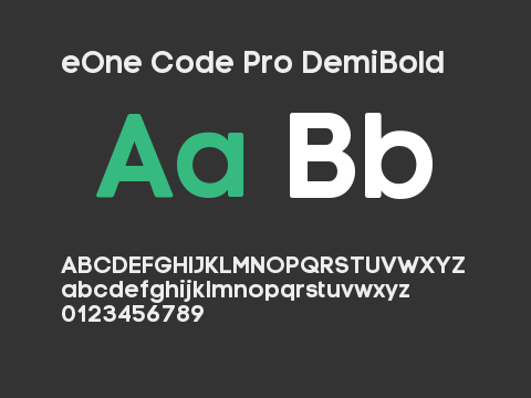 eOne Code Pro DemiBold