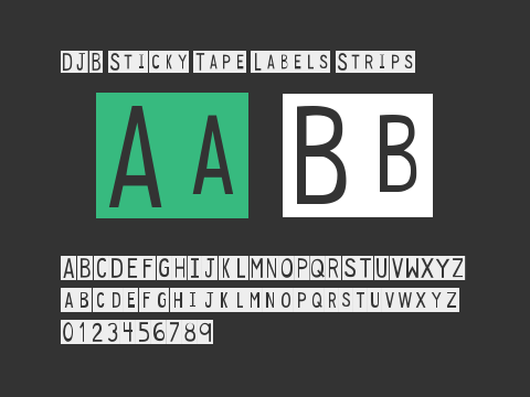 DJB Sticky Tape Labels Strips