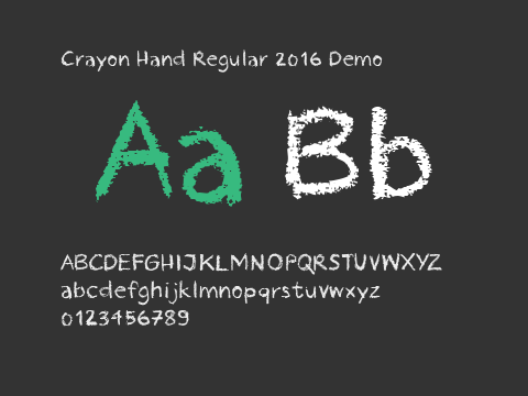 Crayon Hand Regular 2016 Demo