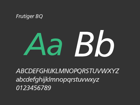 Frutiger BQ