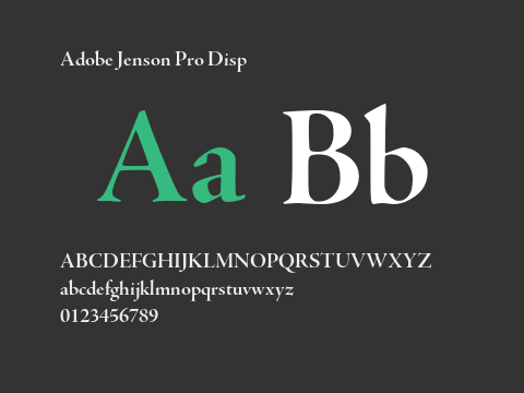 Adobe Jenson Pro Disp