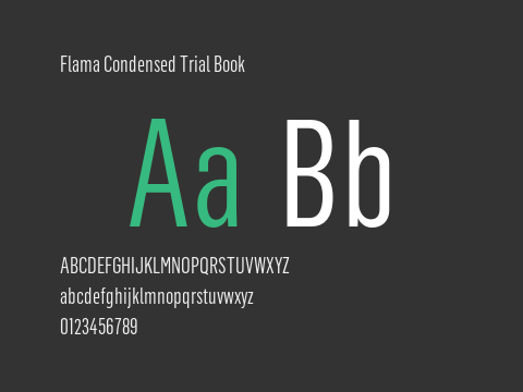 Flama Condensed Trial Book