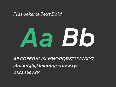 Plus Jakarta Text Bold