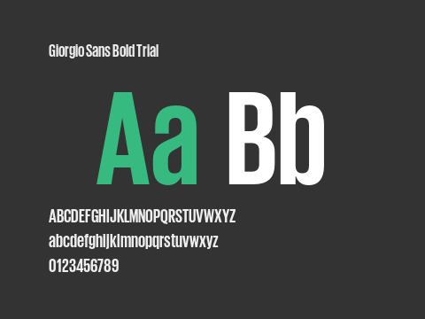 Giorgio Sans Bold Trial