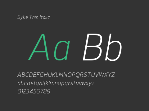 Syke Thin Italic