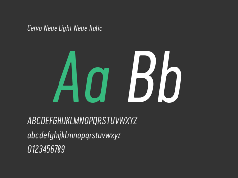 Cervo Neue Light Neue Italic