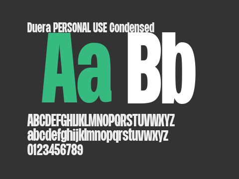 Duera PERSONAL USE Condensed