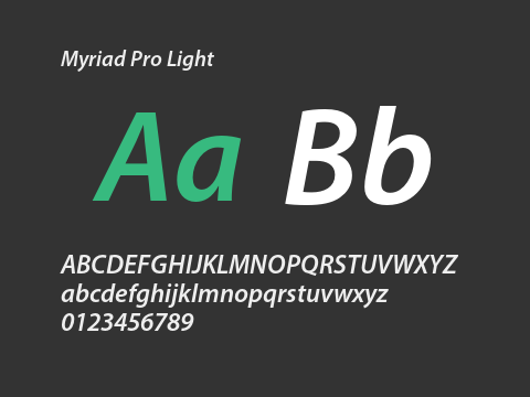 Myriad Pro Light