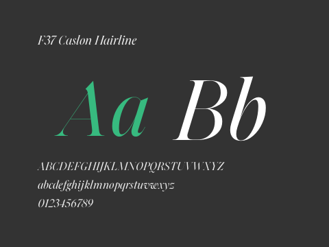 F37 Caslon Hairline