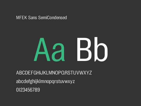 MFEK Sans SemiCondensed