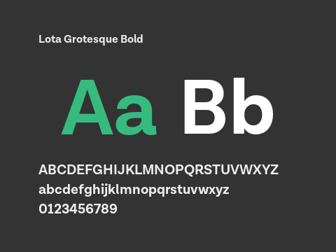 Lota Grotesque Bold