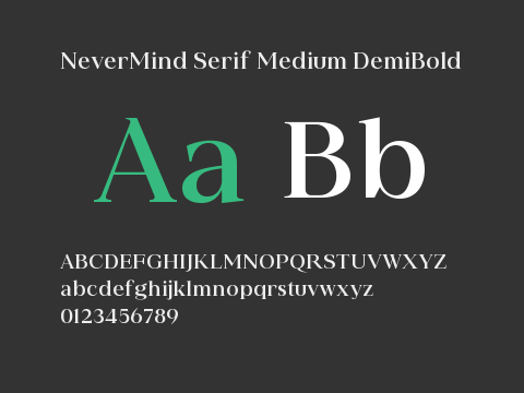 NeverMind Serif Medium DemiBold