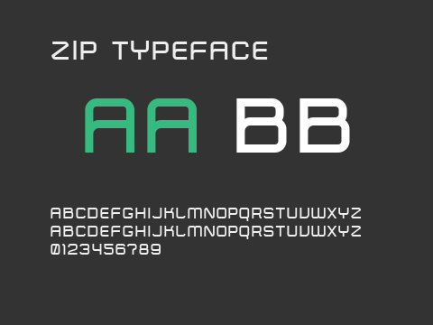 Zip Typeface