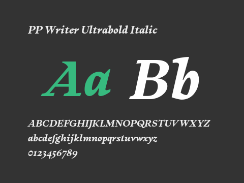 PP Writer Ultrabold Italic