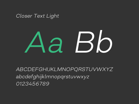 Closer Text Light