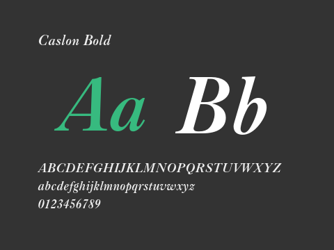 Caslon Bold