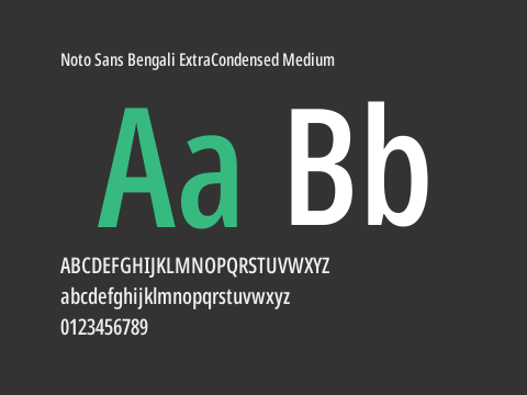 Noto Sans Bengali ExtraCondensed Medium