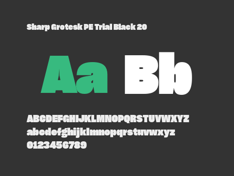 Sharp Grotesk PE Trial Black 20