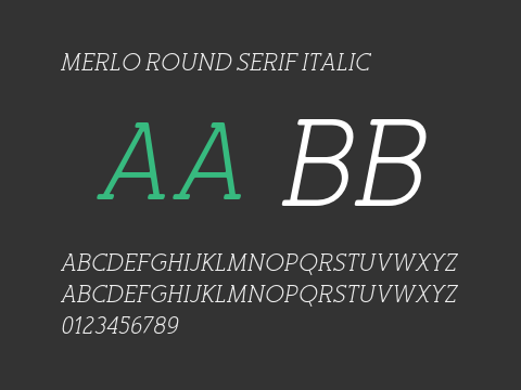 Merlo Round Serif Italic