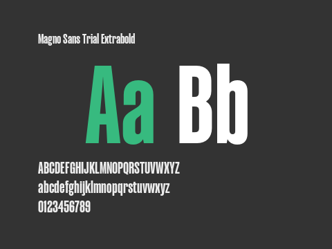 Magno Sans Trial Extrabold