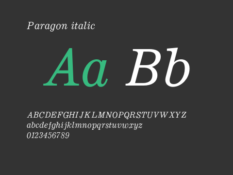 Paragon italic