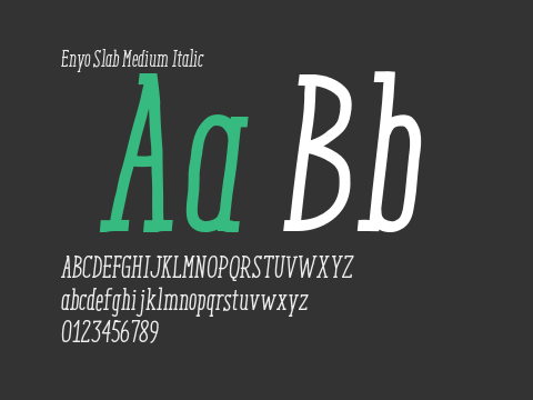 Enyo Slab Medium Italic