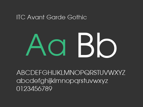 ITC Avant Garde Gothic