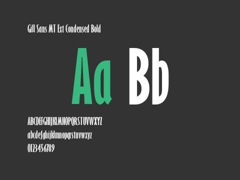 Gill Sans MT Ext Condensed Bold