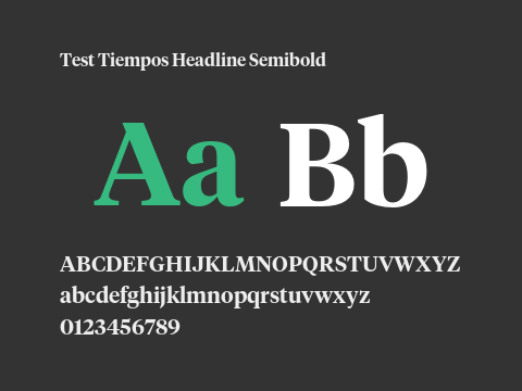 Test Tiempos Headline Semibold