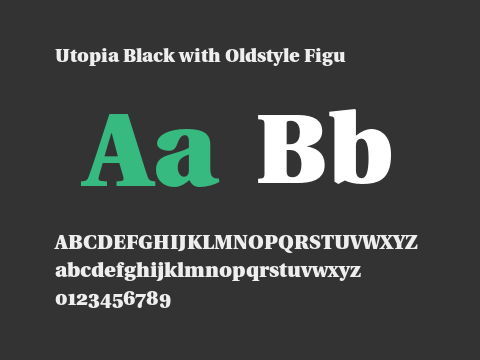 Utopia Black with Oldstyle Figu