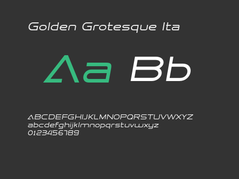 Golden Grotesque Ita