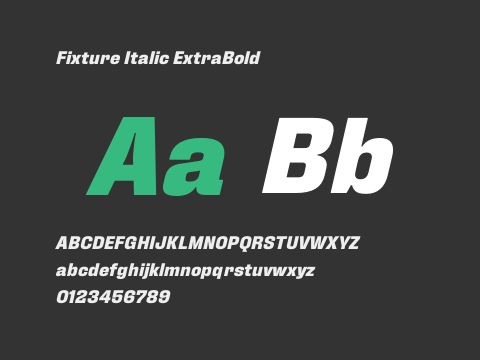 Fixture Italic ExtraBold