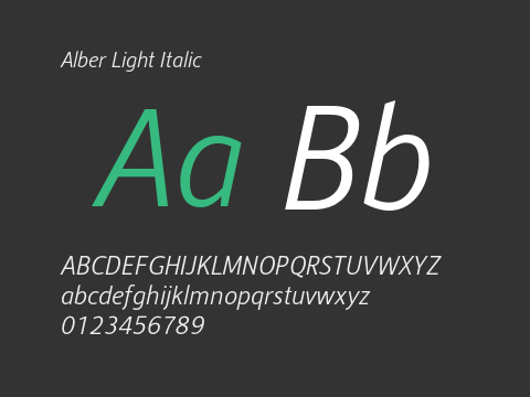 Alber Light Italic