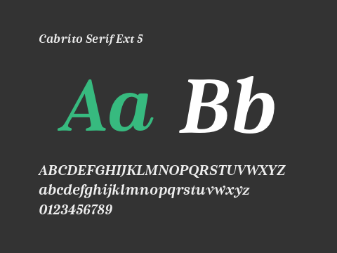 Cabrito Serif Ext 5