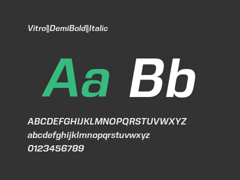 Vitro DemiBold Italic