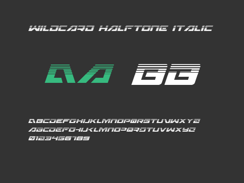 Wildcard Halftone Italic