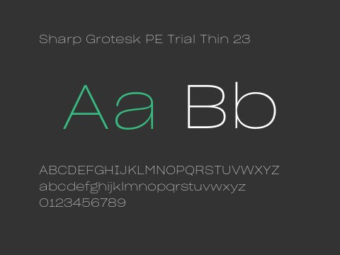 Sharp Grotesk PE Trial Thin 23