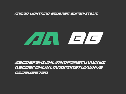 Armed Lightning Squared Super-Italic