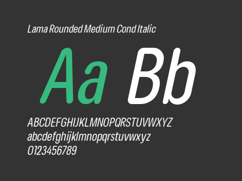 Lama Rounded Medium Cond Italic